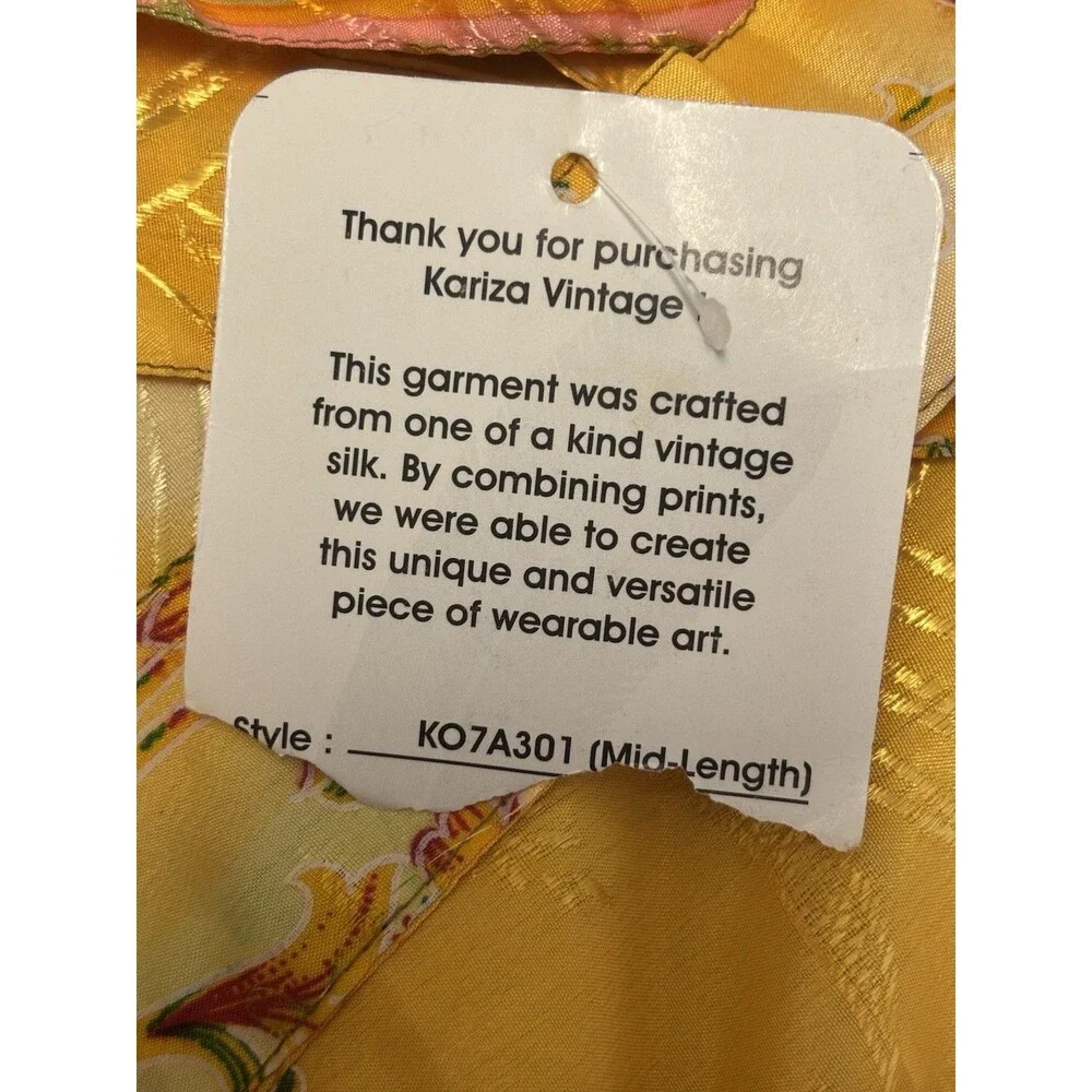 Kariza Wrap Skirt Tie Waist Layered Multicolor Yellow Mix Print Art One Size